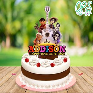 Disney Coco Birthday Cake Topper Template Printable Instant Download