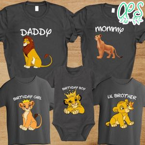Bundle Lion King Birthday Family Trip Vacation PNG Shirt Design file template