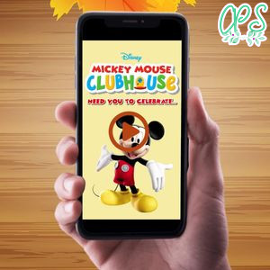 Mickey Mouse CLubhouse Customizable Mp4 Video Invitation File Template Instant Download