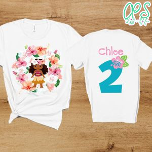 Moana Custom name Birthday PNG file template for Girl