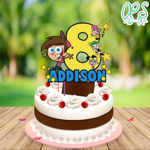 Fairly Odd Parents Birthday Cake Topper Template Printable Instant Download