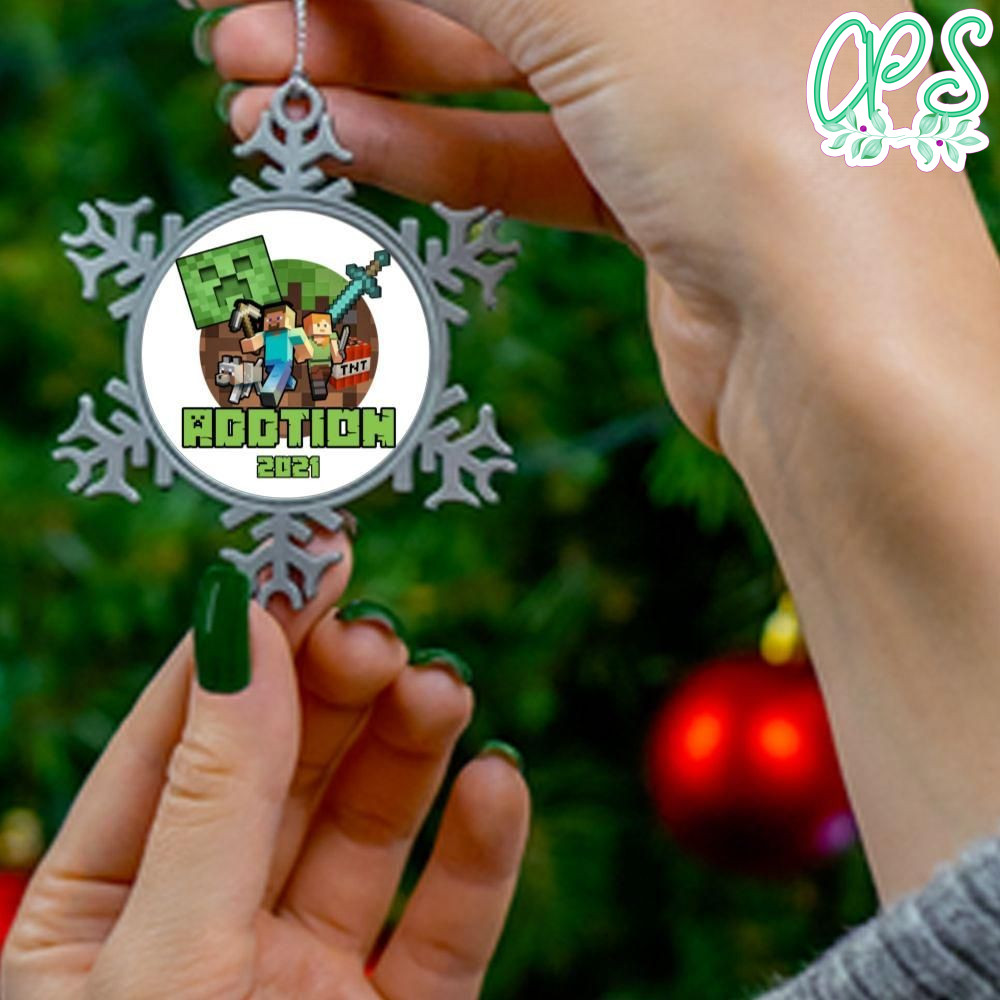 Minecraft Pewter Snowflake Ornament Gift