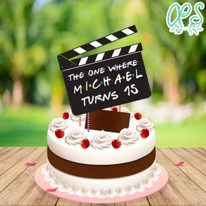Friends Theme Birthday Cake Topper Template Printable Instant Download