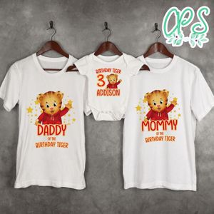 Daniel Tiger Birthday Family Matching Party Shirts