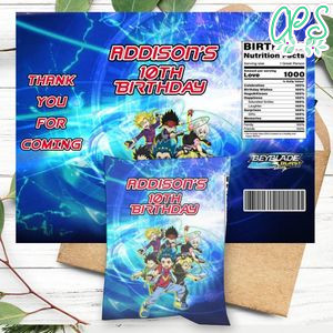 Beyblade Chip Bag Digital File Printable Instant Download