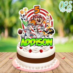 Space Jam Birthday Cake Topper Template Printable Instant Download