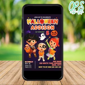 Cocomelon Halloween E Invite Customizable Template Instant Download