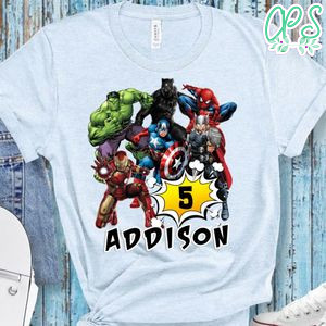 Super Heroes Avenger Birthday Boy T-Shirt