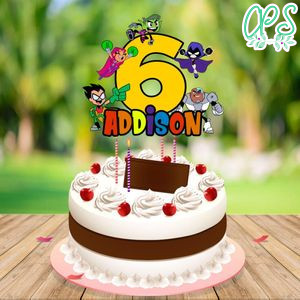 Teen Titan Birthday Cake Topper Template Printable Instant Download