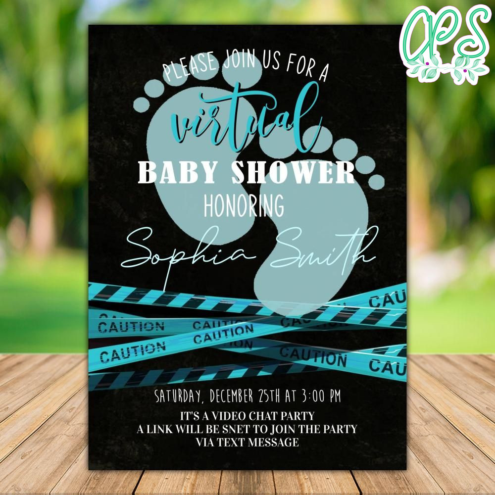 Printable It's a Boy Virtual Baby Shower Invitation DIY CustomPartyShirts