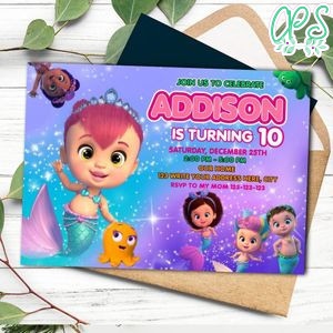 Bloopies Birthday Flyer Template to Print at Home Instant Download