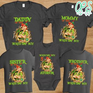 Peter Pan family birthday party PNG file template