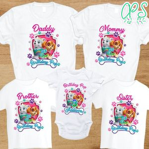 Skye and Everest Birthday family birthday party shirts