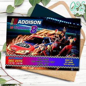 NASCAR Invitation Template to Print at Home Instant Download