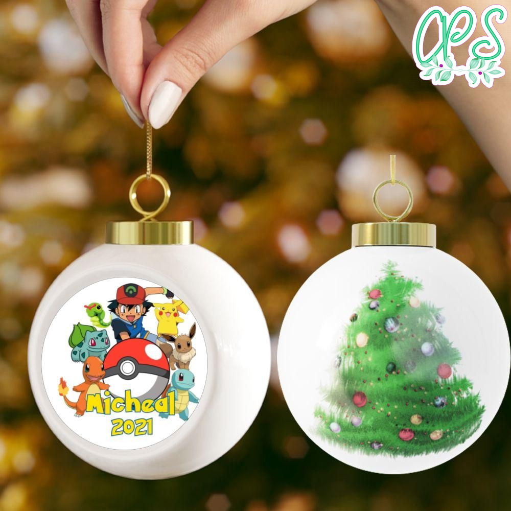 Pokemon Christmas Ball Ornament Gift CustomPartyShirts Studio