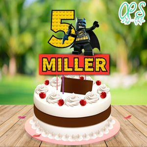 Lego Batman Birthday Cake Topper Template Printable Instant Download