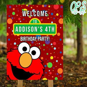 Printable Sesame Street Birthday Yard Sign Instant Download