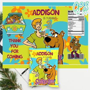 Scooby Doo Chip Bag Digital File Printable Instant Download