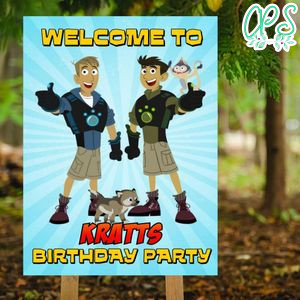 Wild kratts Welcome Sign Digital File Printable Instant Download