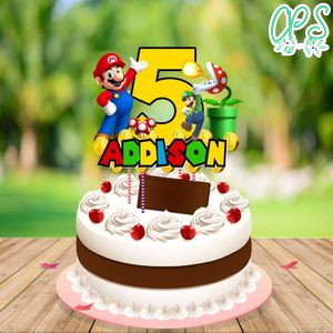 Super Mario Printable Digital File Cake Topper Instant Download