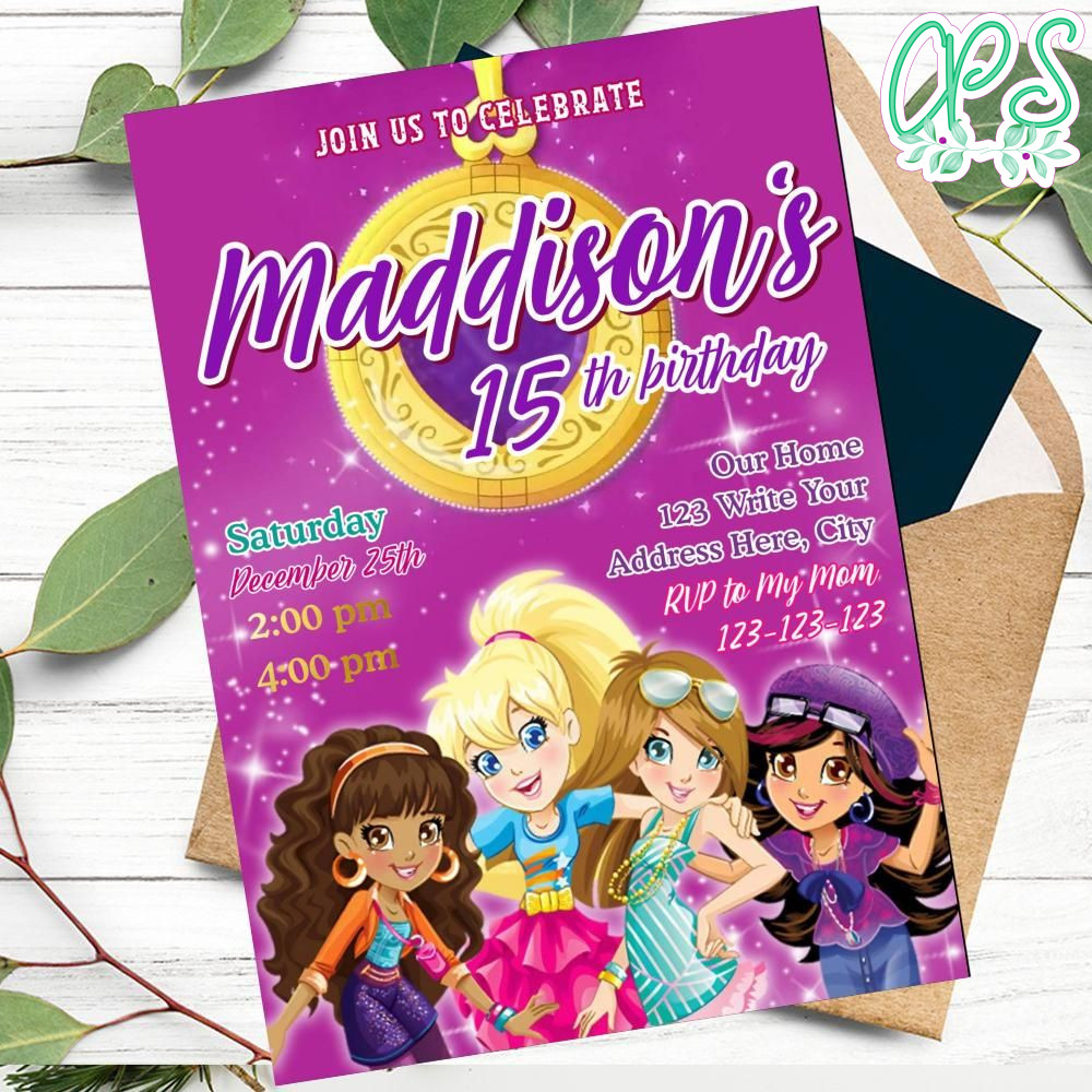 Polly Pocket Invitation Customizable Template DIY CustomPartyShirts