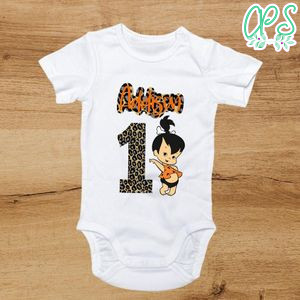 Flintstone Pebbles First Birthday PNG file template