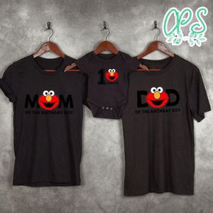 Elmo birthday family shirts