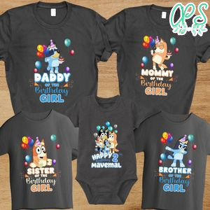Bluey Birthday Family Trip Vacation T-Shirt