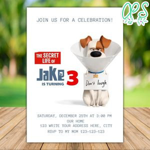 Printable Secret Life of Pets 2 Movie Themed Birthday Invitation Instant Download