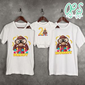 Curious George Birthday Family Matching Party Shirts