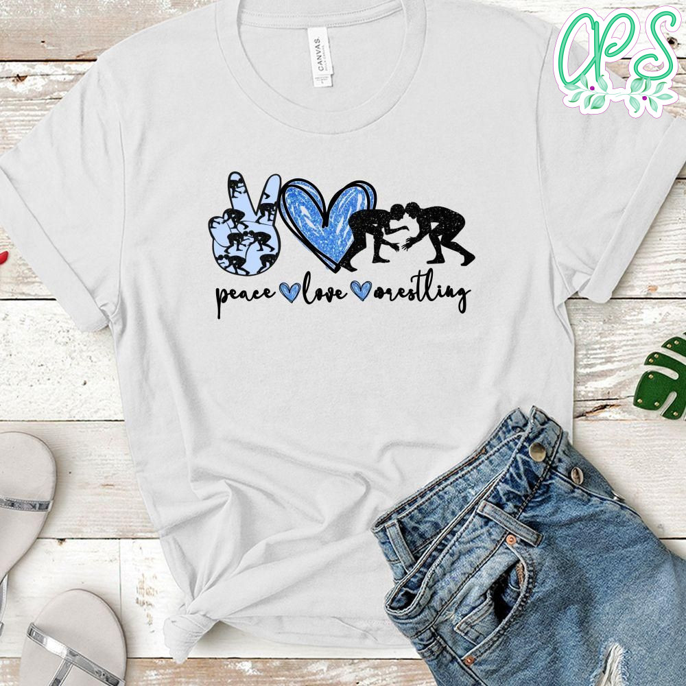 Peace love Wrestling PNG file template