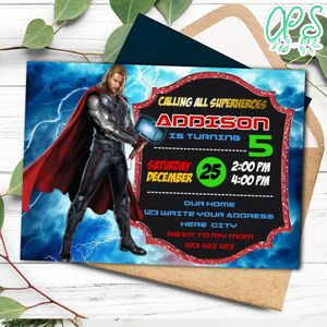 Thor Ragnarok Invitation Template to Print at Home Instant Download