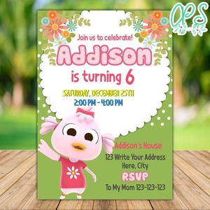Printable La Patita LuLú Birthday Invitation Instant Download