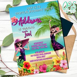 Editable Hotel Transylvania 3 Party Invitation For Girl Instant Download
