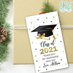 Graduation Favor Thank You Gift Tag Digital File Printable Instant Download