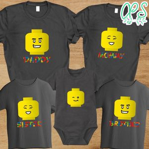 Lego Face Birthday Family Trip Vacation PNG file template