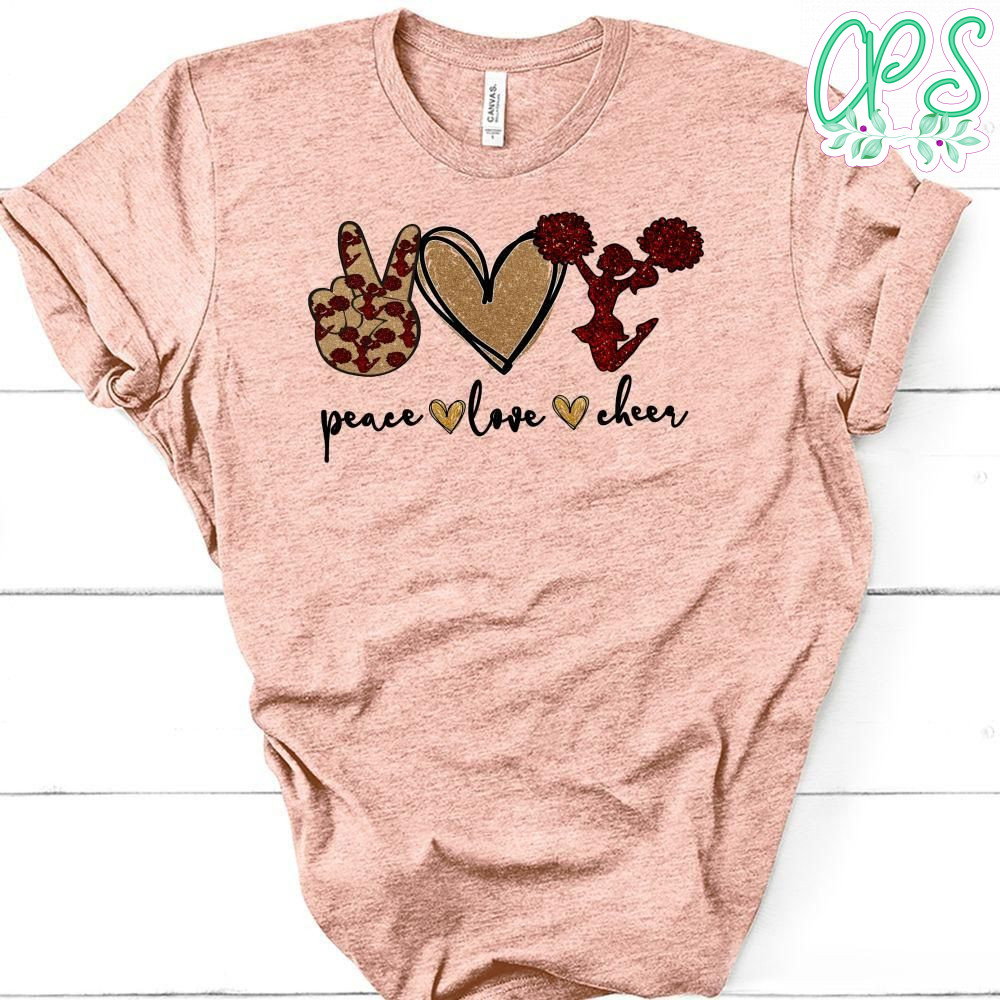 Peace love Maroon Cheerleader PNG file template