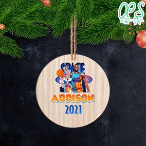 Space jam 2 Pewter Snowflake Wood Ornament Gift