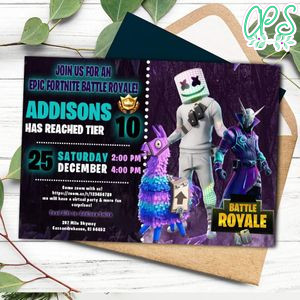 DJ Marshmello Invitation Customizable template Instant Download