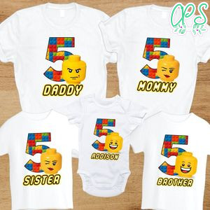 Lego Birthday Family Matching Party Shirts