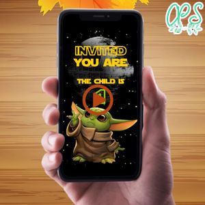 Star Wars Baby Yoda Video Invitation Digital Template Customizable Instant Download