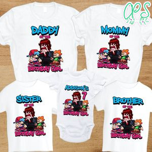 Friday night funkin family matching party PNG file template for boy