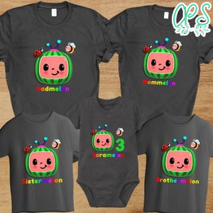 Cocomelon Family Matching Birthday Party Vacation Shirts