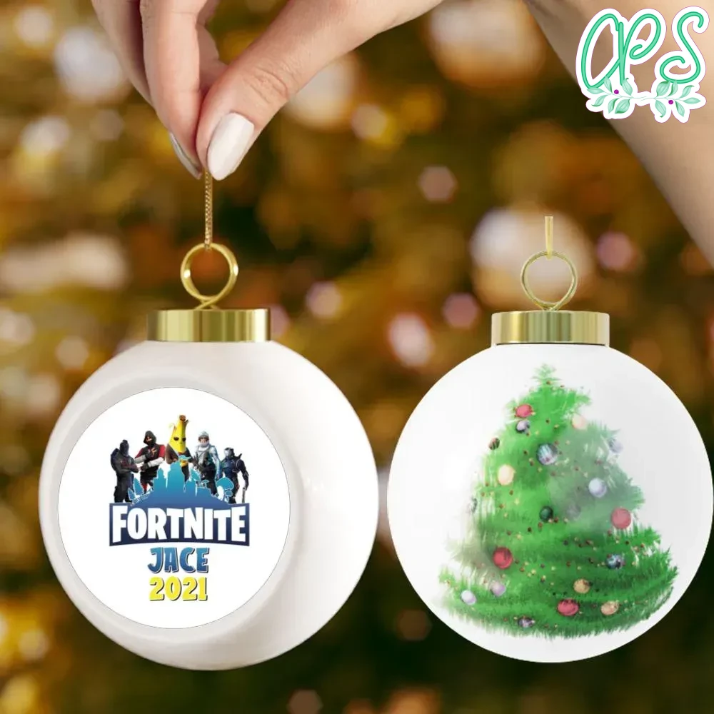 Gamer Christmas Ball Ornament Gift Partyinvitedesign