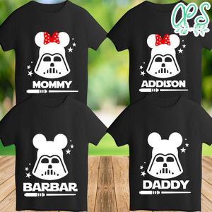 Darth Vader Mickey Mouse Family Vacation Iron On Transfer Shirt Template Instant Download