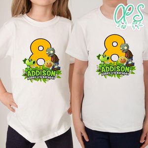 Custom Plants vs Zombies Birthday Shirt for Kid