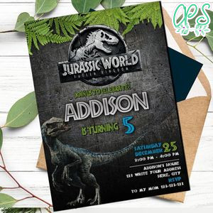 Jurassic World Invitation Customizable Template Instant Download