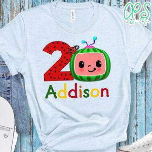 Cocomelon Birthday Tee PNG file template for Boy