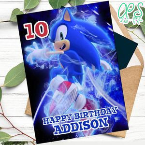 Sonic Hero Birthday Card for Your Kids