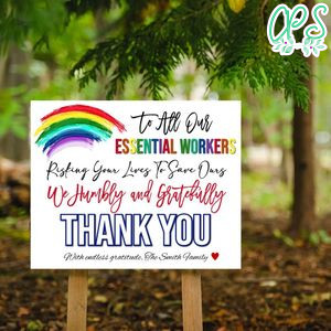 Thank you Healthcare Yard Sign Printable Instant Download